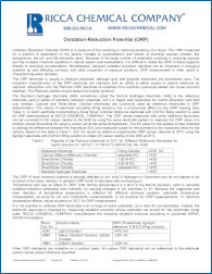 Oxidation Reduction Potential ORP